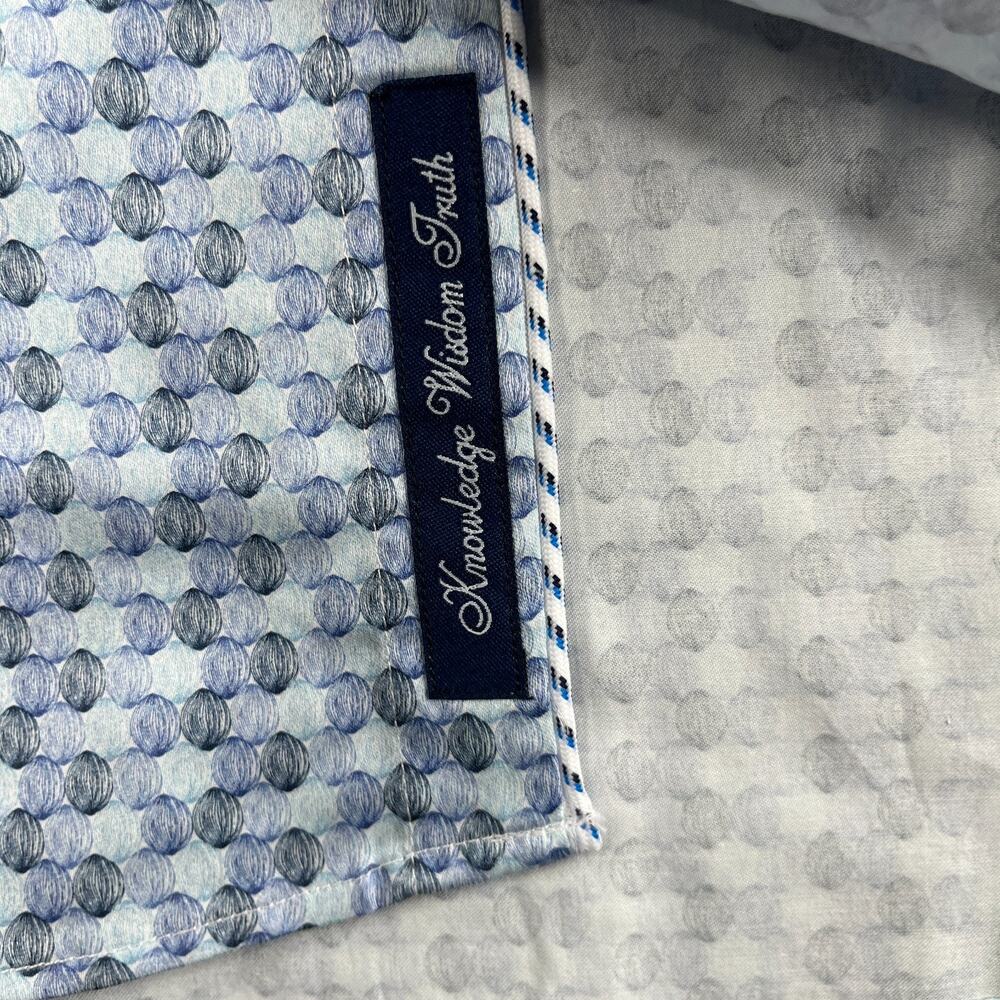 Robert Graham Shirt 2XL Blue Geometric Casual Button Up Long Sleeve Mens - Picture 3 of 13